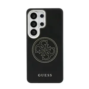 Zadní kryt Guess PU Perforated 4G Logo Magnetic pro Samsung Galaxy S26 Ultra, černá