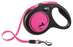 Samonavíjecí vodítko pro psy Flexi New Neon Tape M 5 m růžové