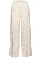 LASCANA Pyžamové nohavice  béžová / biela