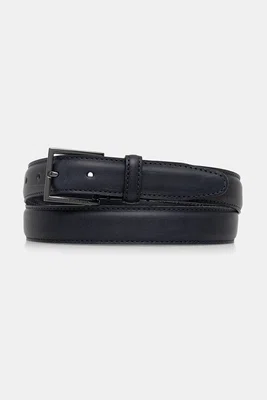 Kožený pásek Tommy Hilfiger pánský, tmavomodrá barva, AM0AM13379