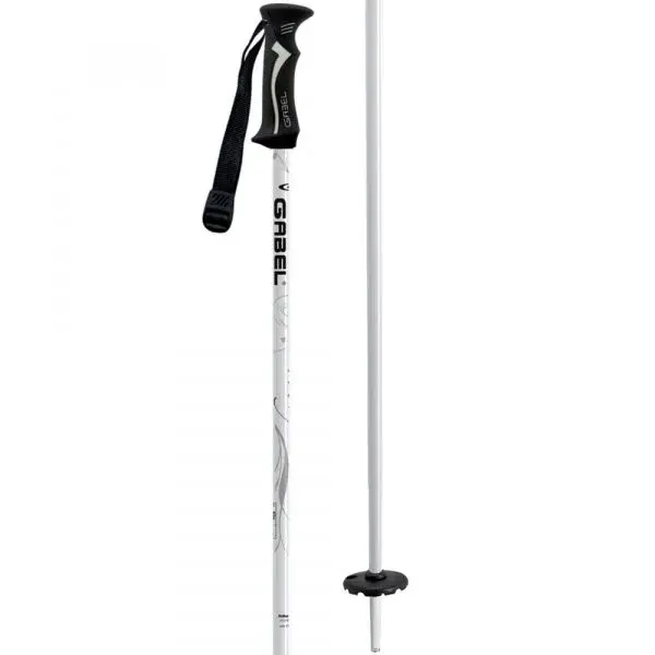 Gabel IVORY Dámske zjazdové lyžiarske palice, biela, veľkosť