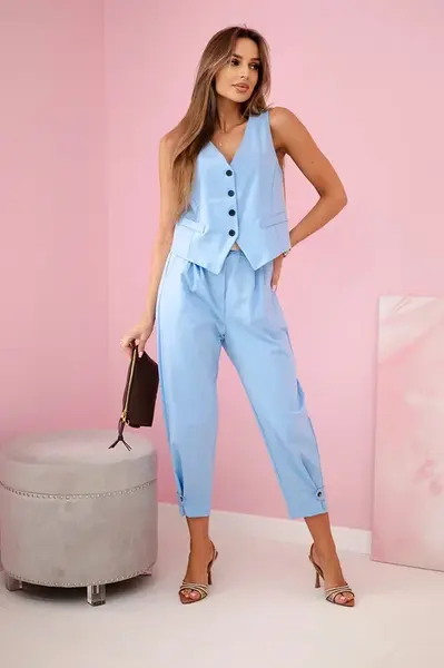 Kesi Włoski Set vesta + kalhoty modrý