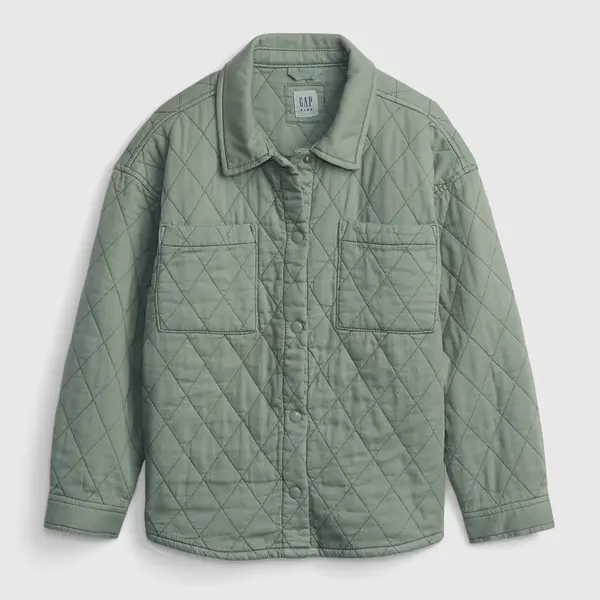 GAP Dětská prošívaná košilová bunda - Holky