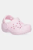 Pantofle Crocs CLASSIC FLORAL CUT OUT CLOG KIDS růžová barva, 210944
