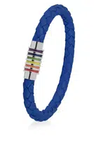 Troli Modrý kožený náramek s magnetickou sponou