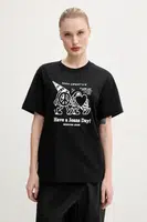 Bavlněné tričko Moschino Jeans černá barva, 0714 3732