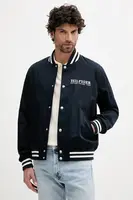 Bomber bunda Tommy Hilfiger tmavomodrá barva, přechodná, MW0MW40647