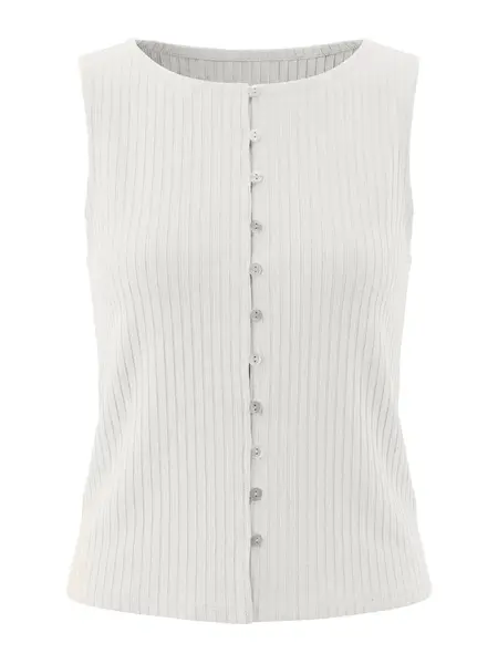 Imily Bela Top  prírodná biela