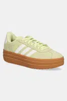 Semišové sneakers boty adidas VL Court Bold zelená barva, JI1784