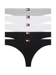 Tommy Hilfiger Underwear Tangá  sivá melírovaná / čierna / biela