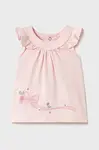 Dětské bavlněné šaty Mayoral Newborn růžová barva, mini, 1852