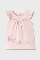 Dětské bavlněné šaty Mayoral Newborn růžová barva, mini, 1852