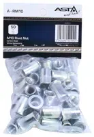 Maticové nýty M3 x 10 mm, s plochou hlavou, ocel, balení 50 ks - ASTA Velikost: M10x21 mm
