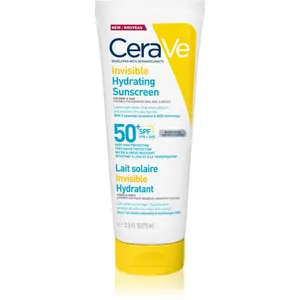 CeraVe Invisible Hydrating Sunscreen SPF 50+ opalovací mléko na obličej a tělo SPF 50+ 75 ml