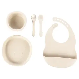 Zopa Silikonová dětská jídelní sada, Sand Beige 3