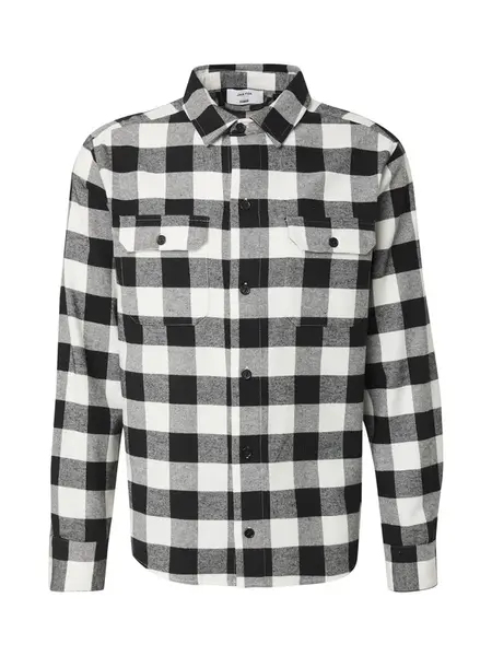 DAN FOX APPAREL Košeľa 'Efe'  čierna / biela