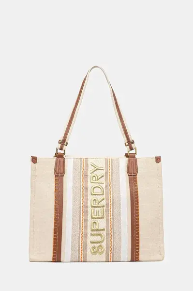 Kabelka Superdry béžová barva, W9110412A-20O