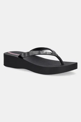 Žabky Ipanema MESH X PLAT dámské, černá barva, na platformě, 83612-BB801
