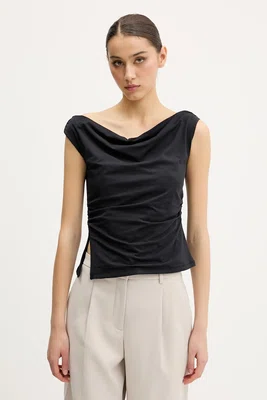 Top Abercrombie & Fitch černá barva, KI139-5576