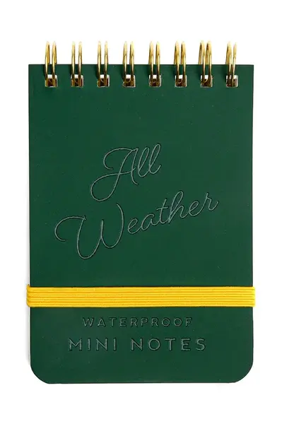 Voděodolný kapesní zápisník Gentlemen's Hardware Pocket Waterproof Note Book zelená barva