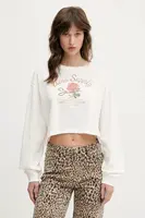 Bavlněné tričko s dlouhým rukávem Vans béžová barva, VN000MDCFS81