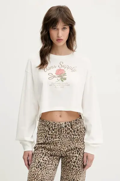 Bavlněné tričko s dlouhým rukávem Vans