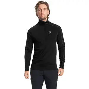 TENSON TXLITE HALF ZIP Pánská mikina, černá, velikost