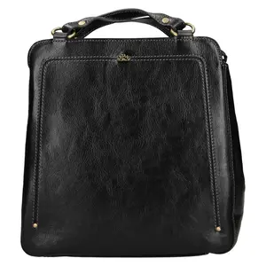 Dámska kožená batôžky kabelka Katana Viola - čierna