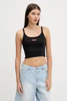 Top Tommy Jeans dámský, černá barva, DW0DW20924