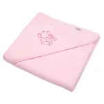 Detská froté osuška s výšivkou a kapuckou New Baby 80x80 ružová sloník , 20C41520