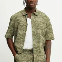 Košile Oakley pánská, zelená barva, regular, s klasickým límcem, FOA407116