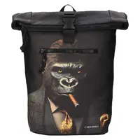 Veľký rolovací batoh New Rebels Gorila - čierna