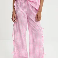Bavlněné kalhoty Answear.LAB dámské, růžová barva, high waist