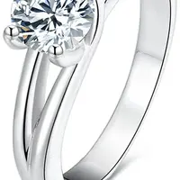 Beneto Stříbrný prsten s krystaly AGG198 52 mm