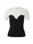 EDITED Tričko 'Editha'  čierna / biela