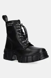 Kožené workery New Rock CRUST NEGRO + TOWER CASCO