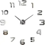 Nástenné nalepovacie hodiny MB-39162 - Strieborná