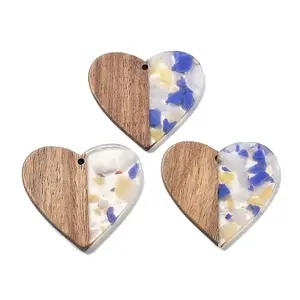 Resin and Walnut Pendants