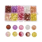 Transparent Crackle Glass Beads