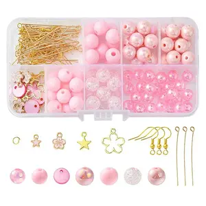 DIY Round Acrylic & Alloy Dangle Earring Making Kit