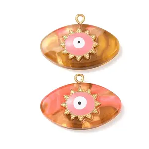 304 Stainless Steel Resin Pendants