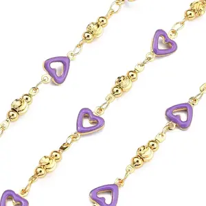 Brass Heart Link Chains