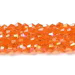 Transparent Electroplate Glass Beads Strands
