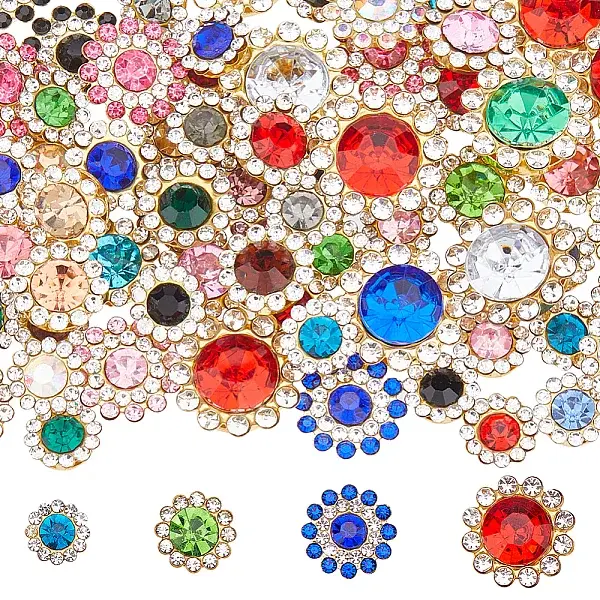 Glass Rhinestone Buttons