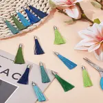 32Pcs 8 Colors Plastic Polyester Tassel Pendant Decorations