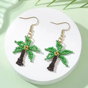 Glass Seed Beads Dangle Earrings