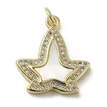 Brass Micro Pave Cubic Zirconia Pendants
