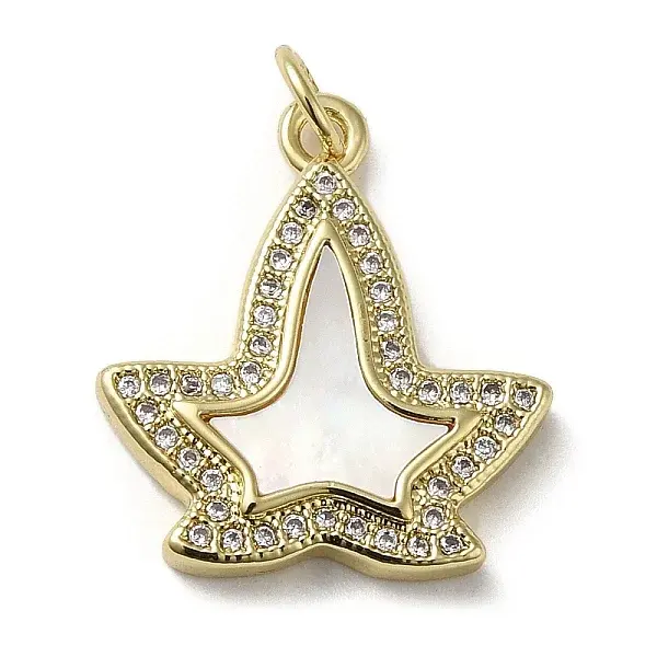 Brass Micro Pave Cubic Zirconia Pendants