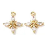 Brass Micro Pave Cubic Zirconia Pendants