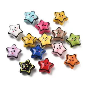 Printed Opaque Acrylic Beads